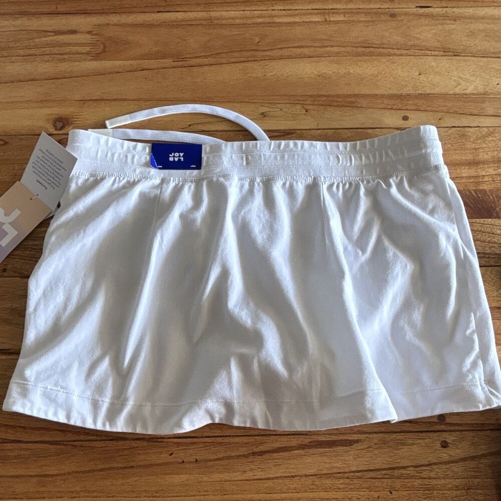 Women's Washed Jersey Slit Skort - JoyLab White L - Picture 5 of 8
